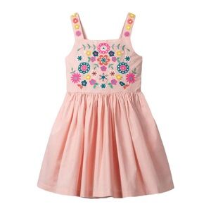 Embroidered Pink Floral Sundress for Kids NWOT
